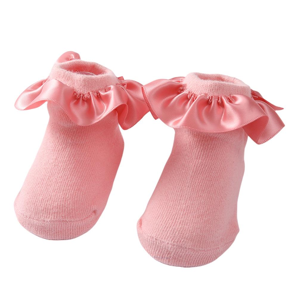 Baby Mädchen Kinder Socken Spitze Prinzessin Rüschen Prinzessin Netz Kinder Knöchel Kurz Atmungsaktive Baumwolle Weiß Rosa Kleinkind Socke 12-24M
