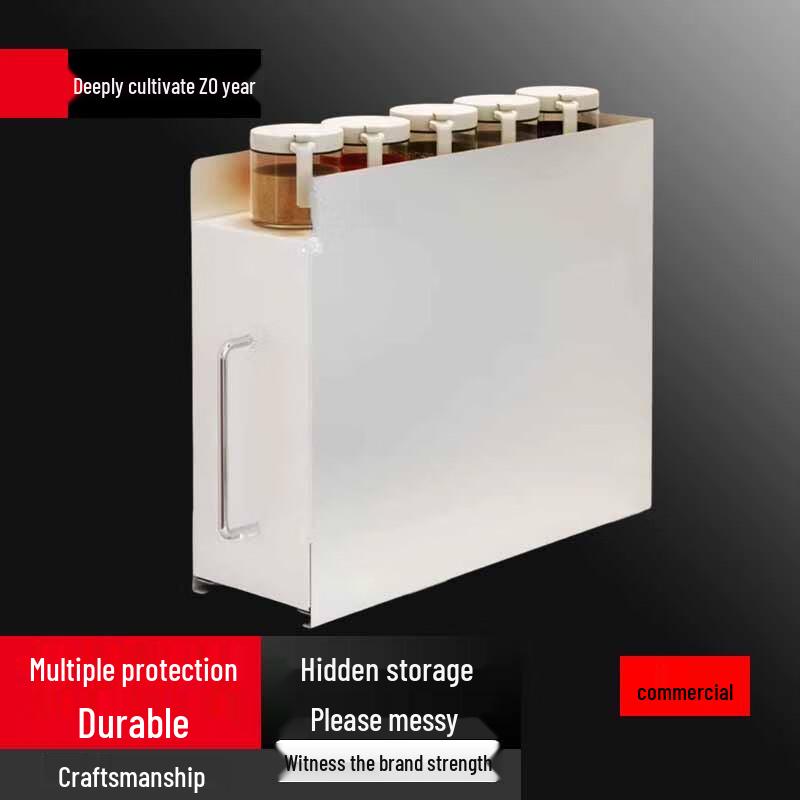 

Modern Pull-Out Kitchen Corner Spice & Condiment Rack