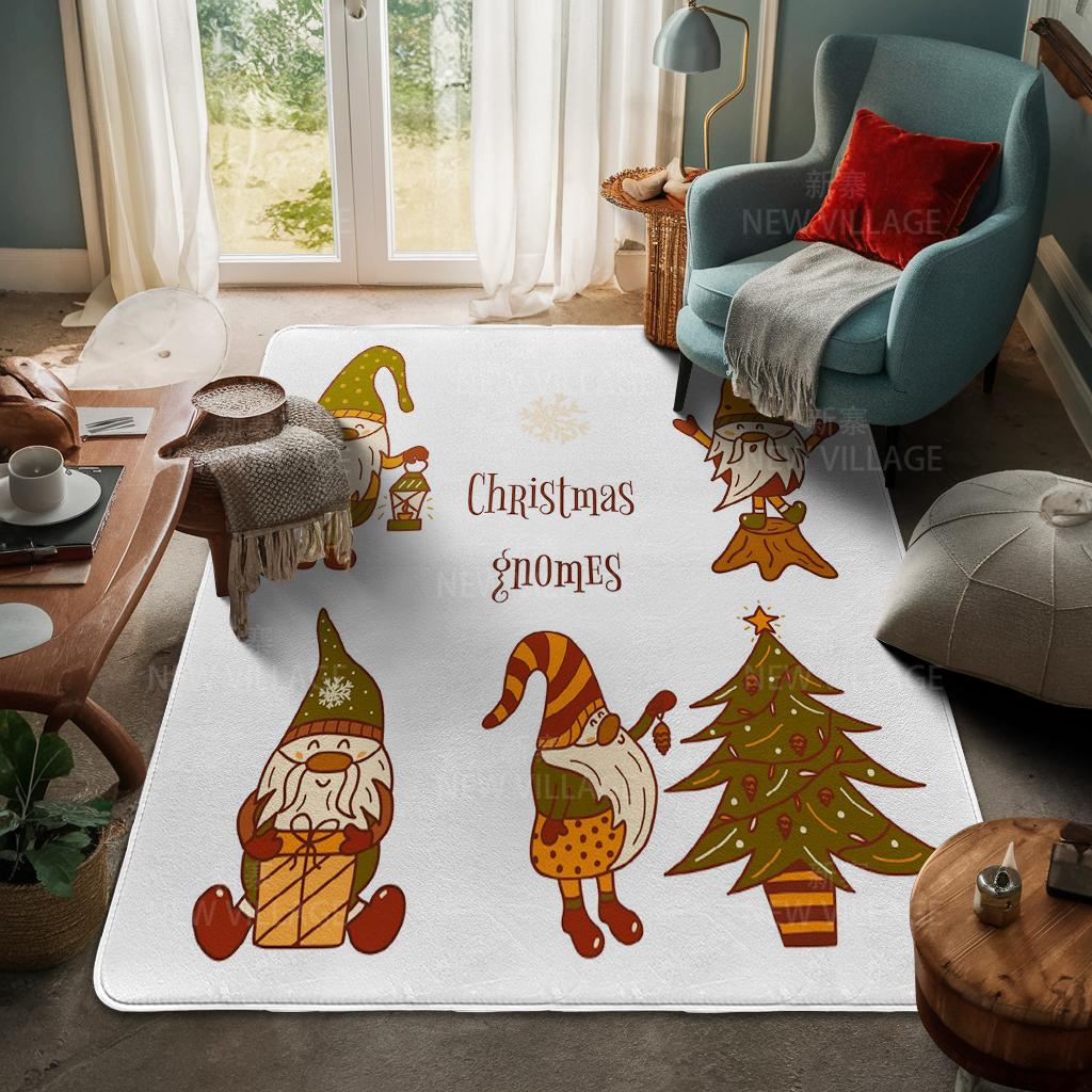 House Entrance Carpet Home Door Mat Living Room Bath Foot Bathroom Non-slip Water Absorption Rugs Bath Merry Christmas Winter