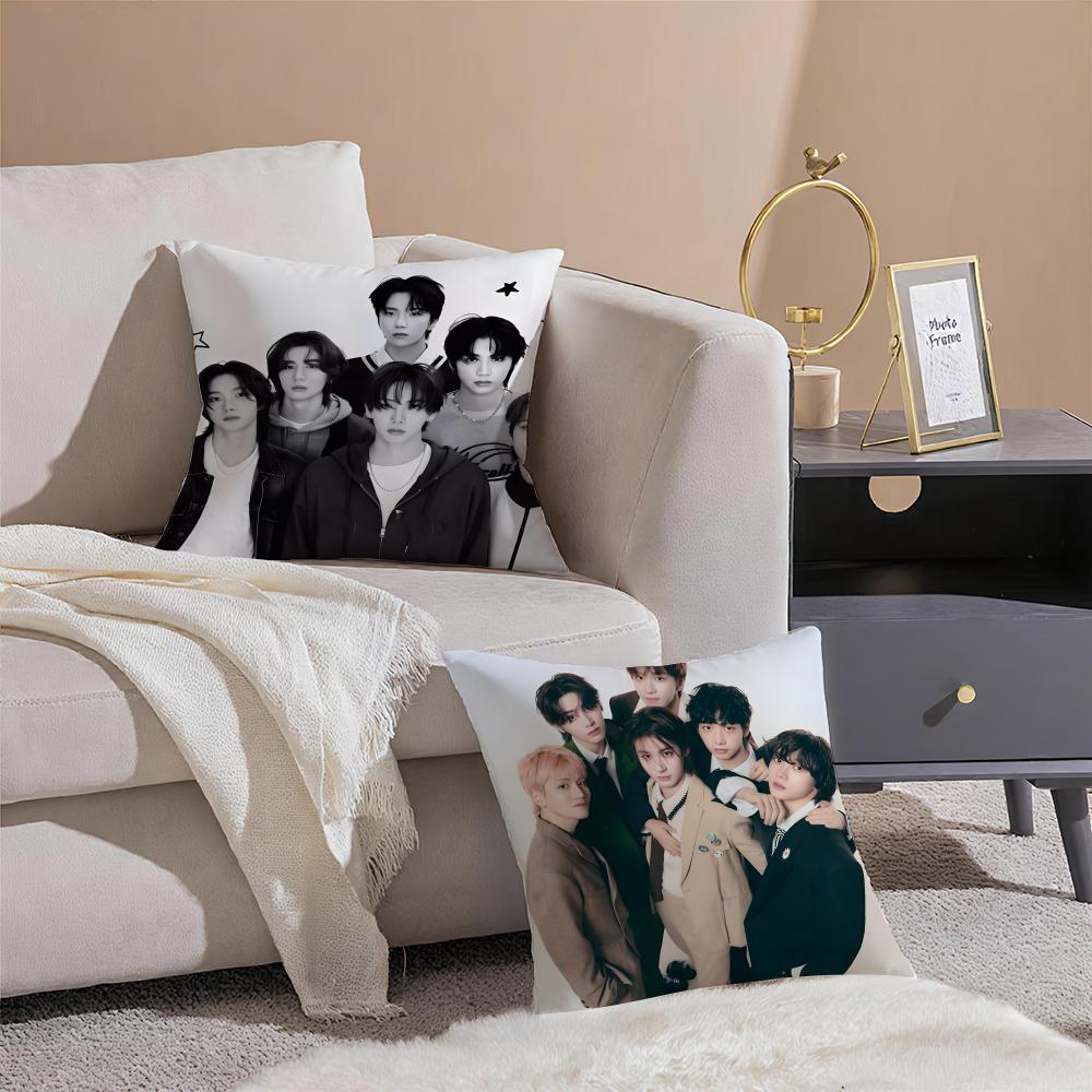 BBOYNEXTDOOR Who Cushion Cover Pillowcase Short Plush Invisible zipper Room Sofa Cushion Cover