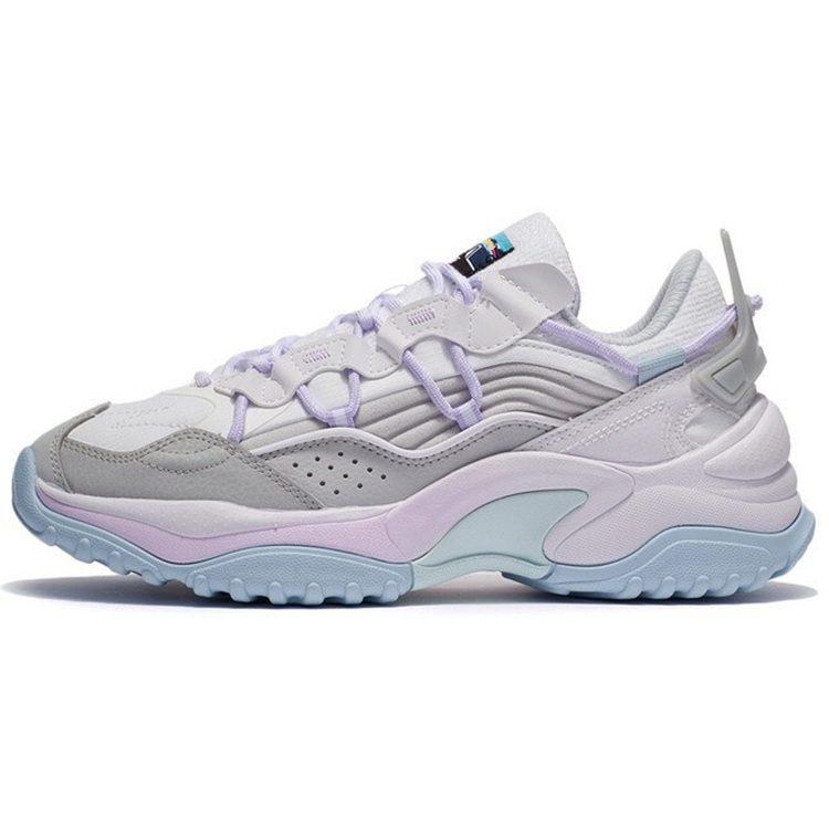 Li Ning Aurora WindWalker V2 Cushioning Low Top Sports Casual Shoes Women's White Gray AGCS016-2