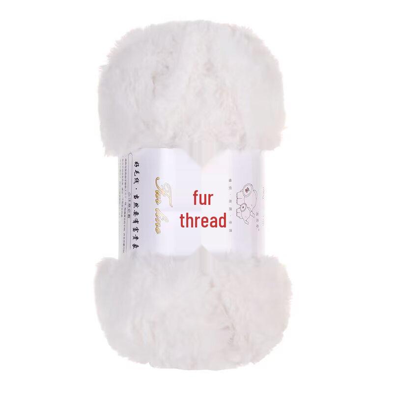 Coarse Faux Fur Yarn Ball - Long Hair Mink for DIY Knitting: Hat & Scarf Kit