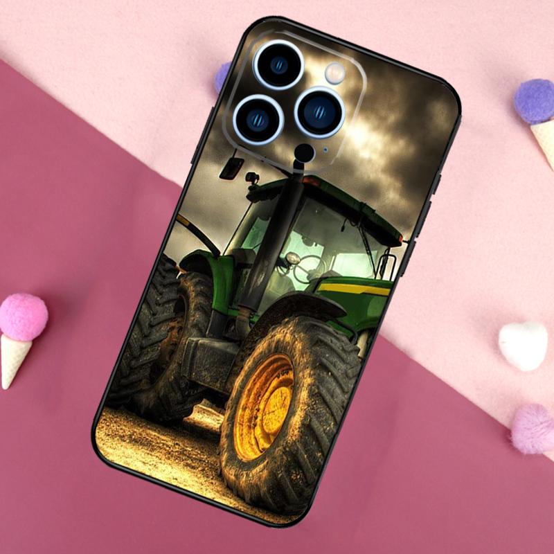 Farm Vehicle Tractor Case For iPhone 15 16 Pro Max 11 12 13 Mini 14 15 Pro Max 15 Plus XR 16e Phone Back Cover