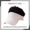 Baseball Cap Gift Visor Hat with Fake Hair for Sports Hiking Party Costume