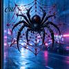 Horror Party Decorations Scary Black Spider Static Window Clings, Web Glass Stickers, Reusable Indoor Decor Decals for Haunted House Halloween