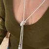 150cm Length 4-5mm AAA Grade Freshwater Pearl Pure Hand-Woven 925 Silver Charm Necklace Sweater Chain Tassel Style Women's