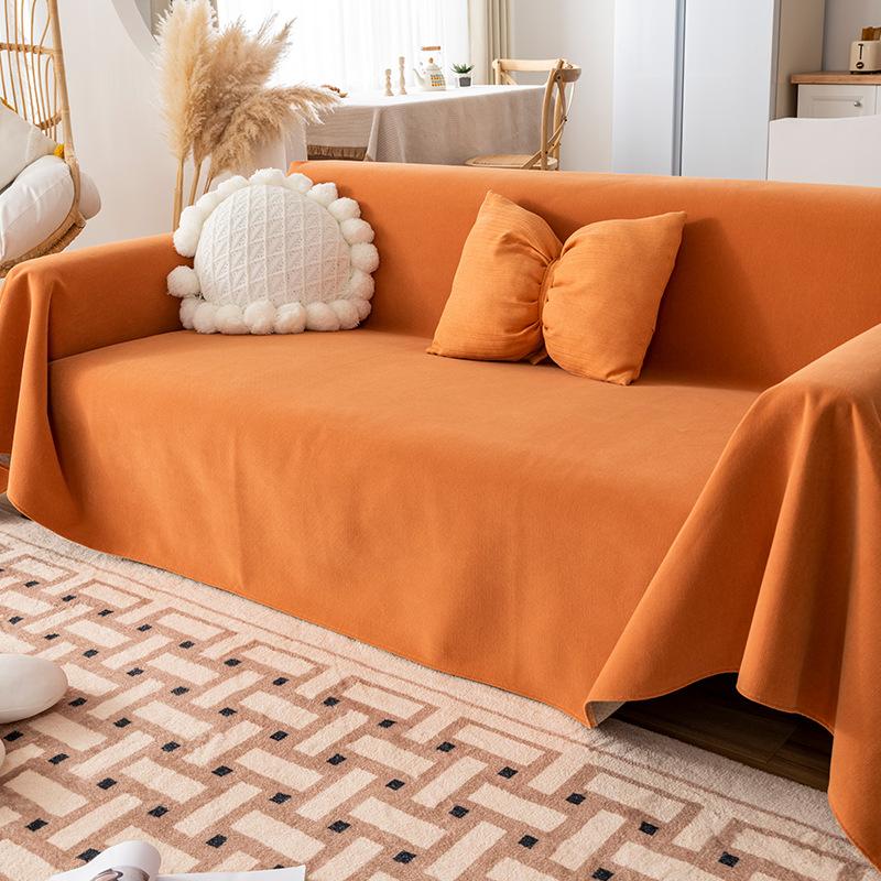 

Сплошной цвет, детское бархатное полотенце для дивана, полное покрытие, водонепроницаемый чехол для дивана с защитой от проникновения, универсальный чехол, универсальная нескользящая подушка на четыре сезона 70*70cm