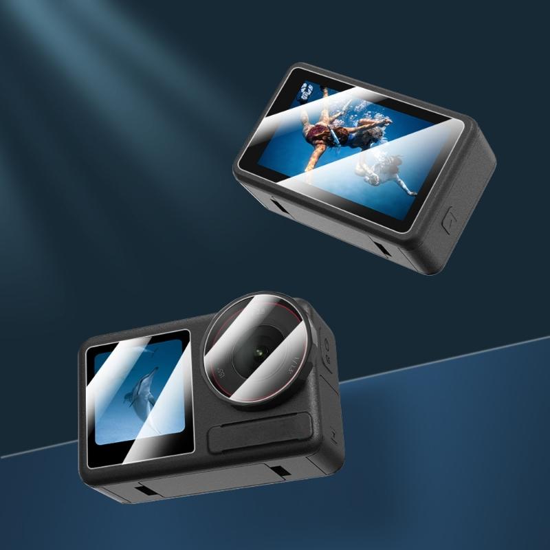 Full Coverage Tempered Glass for Action 5Pro Camera Scratch Resistant and FingerprintProof Screen Film Screen Shield