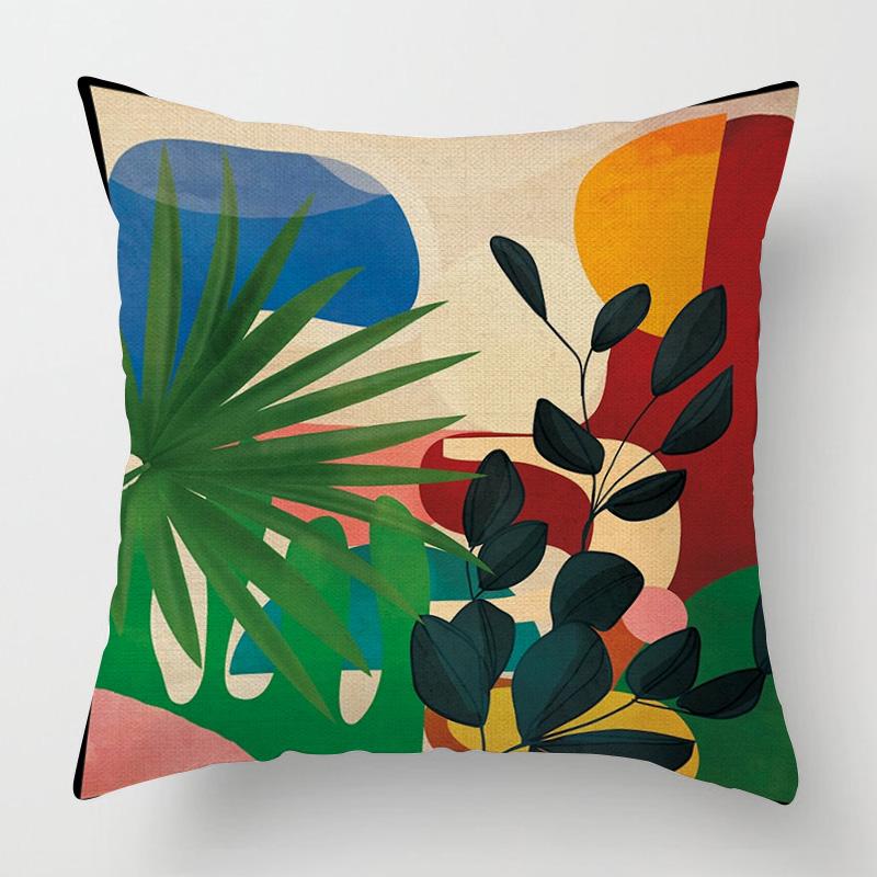 Home Decor Colorful Abstract Pattern Digital Print Pillow Pattern Cushion Cover Suitable For Sofa Bedroom Car Pillow Cover
