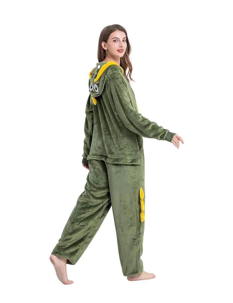 dorawithme Crocodile Kigurumi Pajamas for Animal Cosplay Unisex Adults, Loungewear, Costume, Halloween, Christmas, (Size L)