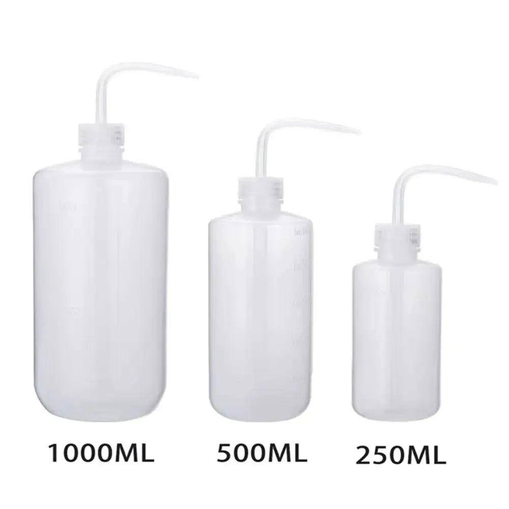 1Pcs Washing Clean Wash Bottle White Plastic Laboratory Measuring Bottles 250/500/1000ml Measurement Tattoo Squeeze Bottle