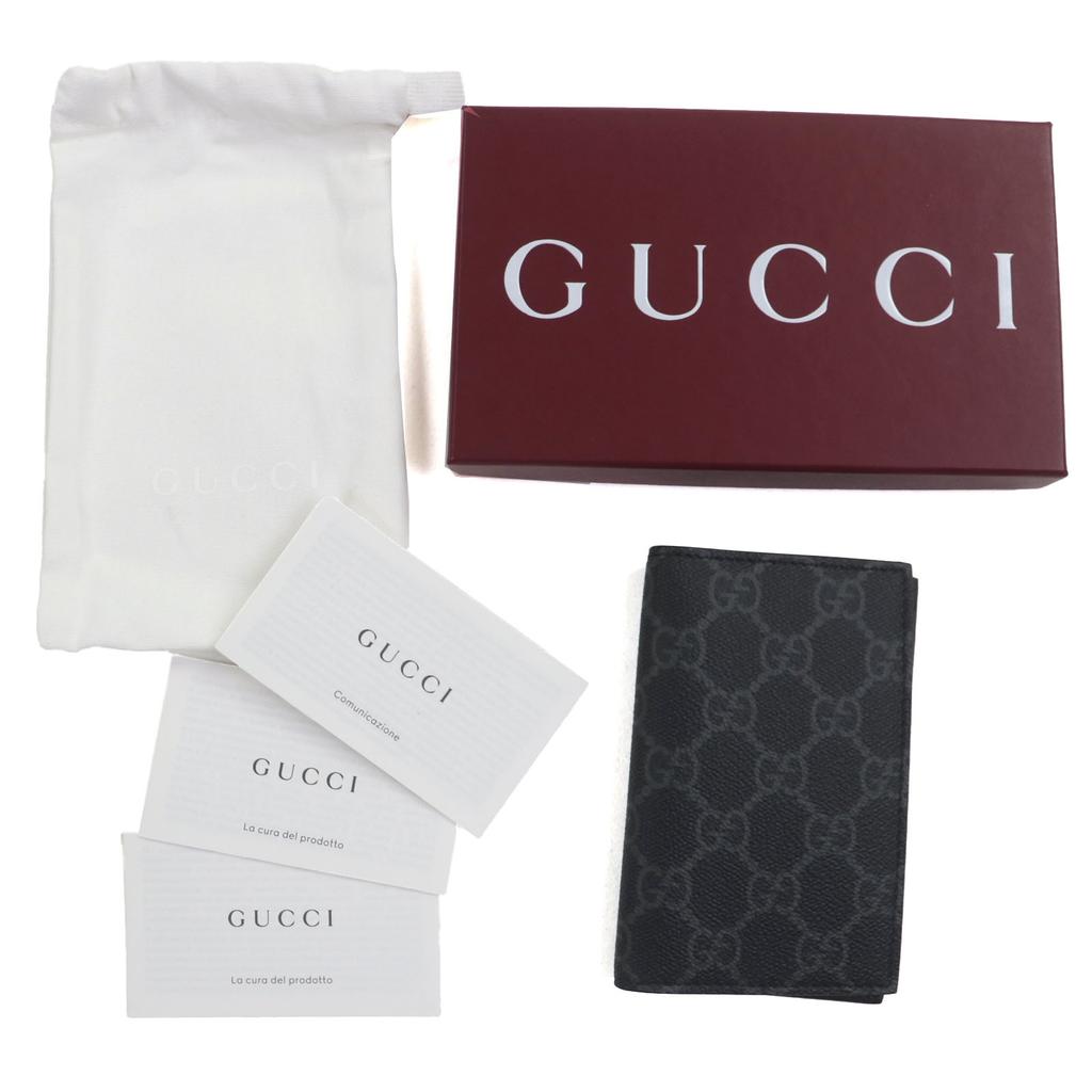 Pristine GUCCI Card Case Black Mens 821209 Used