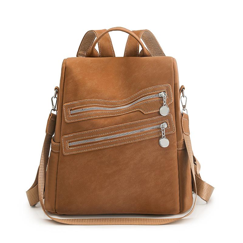 Retro Large Capacity School Bag Multi-function Shoulder Bag Women's Travel Backpack