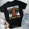 Unisexs Morning Wood Lumber Company Camping Carpenter Adult Humor Unisex T Shirt