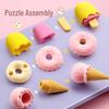 Creative Cartoon Dessert Eraser - Fun, Cute, Educational, Detachable Gift for Kindergarten and Primary Students