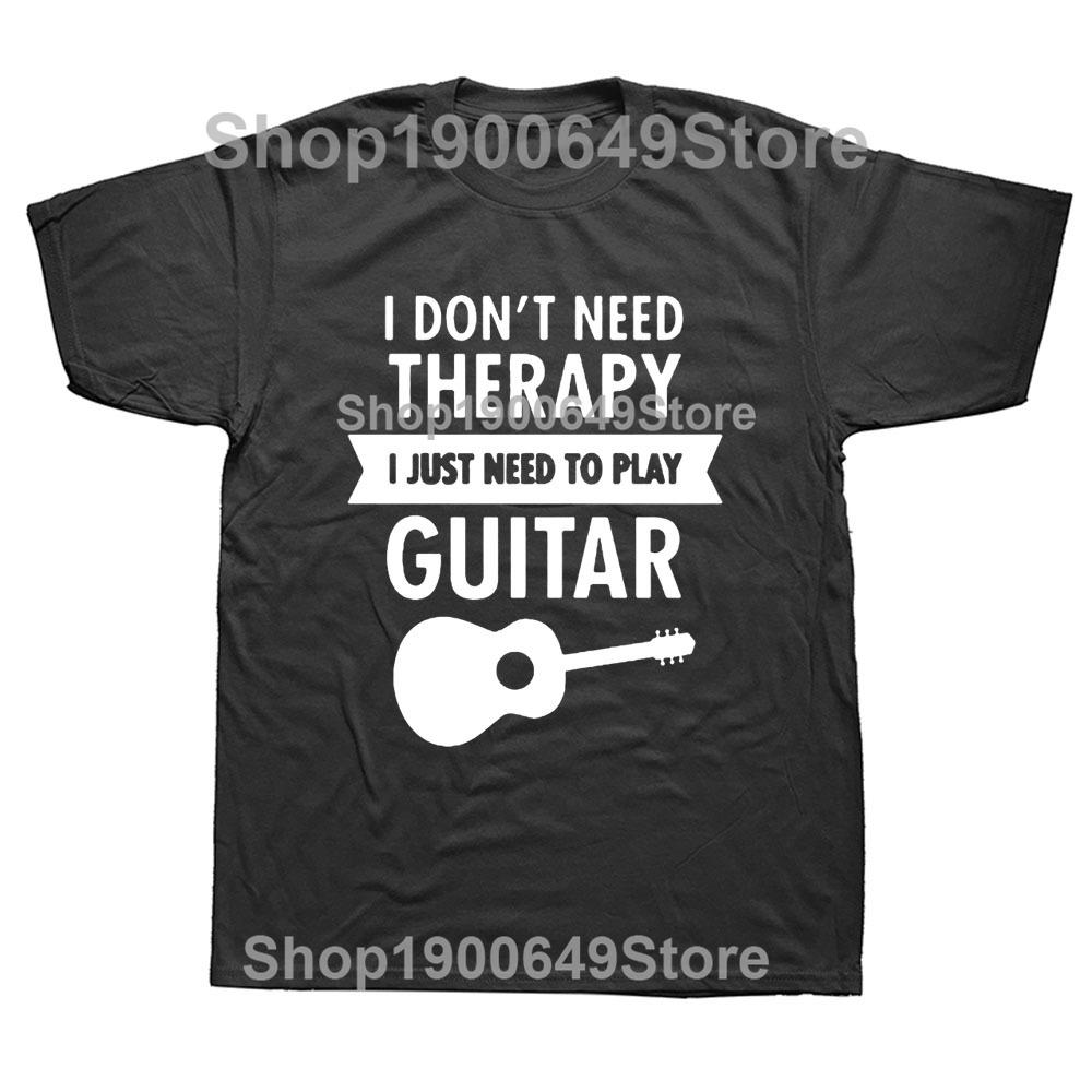 Funny  An Old Man Electric Guitar Bass Graphic New Cotton Short Sleeve Dad T Shirts Cool Musician Guitarist Harajuku Tshirt