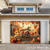 2D plane, 1 piece featuring the autumn scarecrow and pumpkin harvest theme background, suitable for living room and bedroom