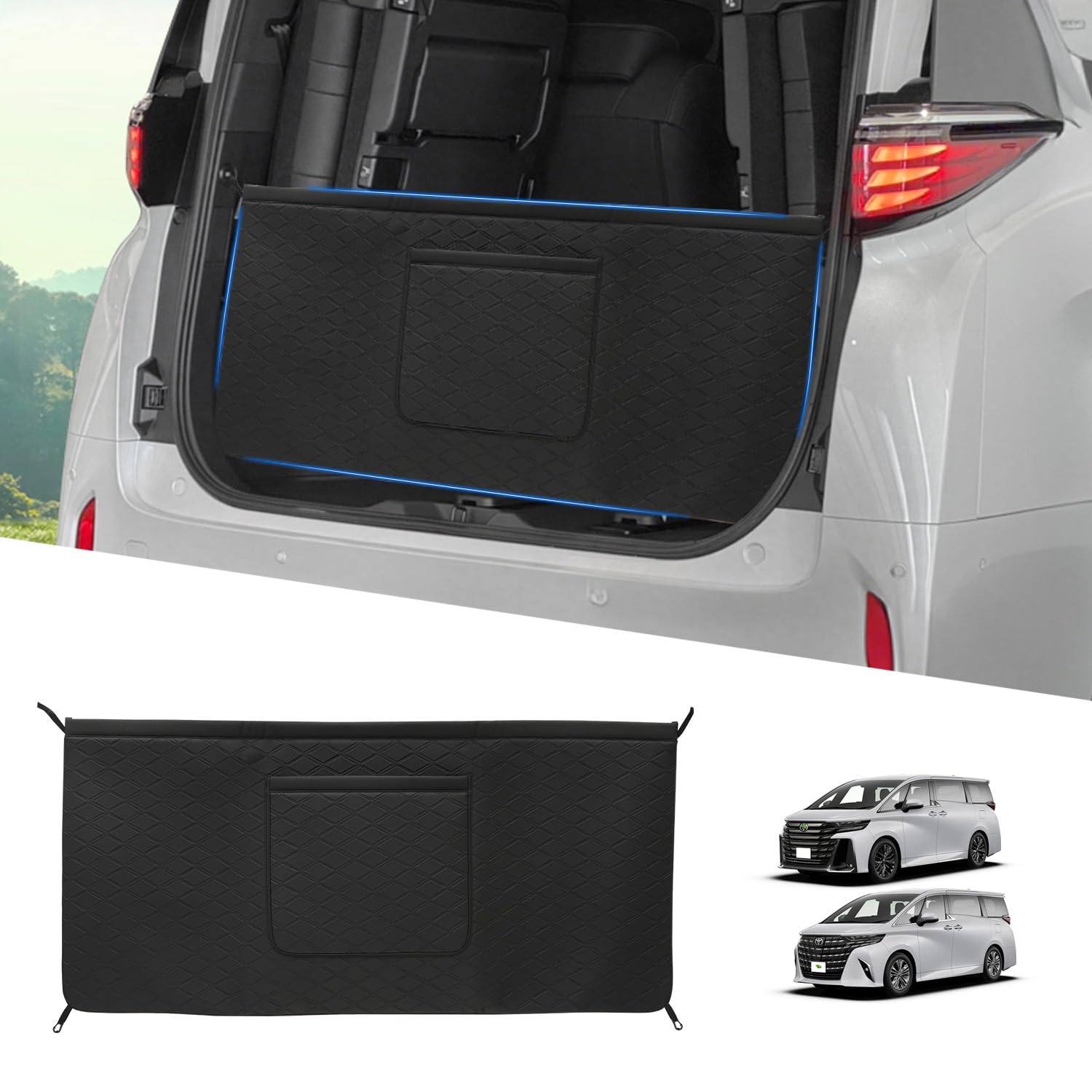 

Mixsuper Trunk Storage Bag Custom Car Back Pocket with PU Fiber Specially Designed for Vehicle Scratch and Large Capacity Alphard/Vellfire (40/30 чорний