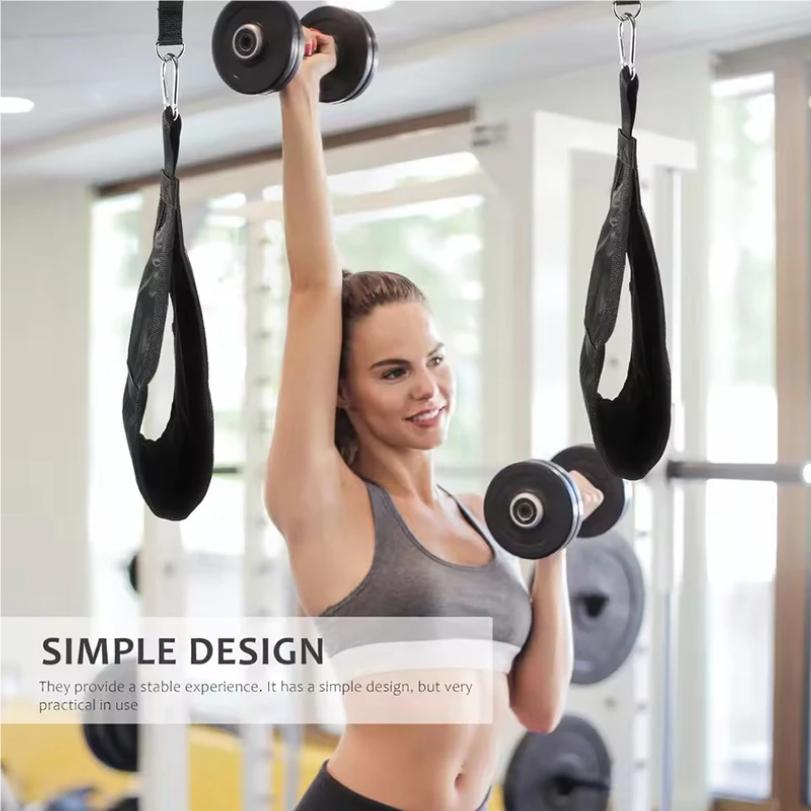Fitness Bauchmuskelschlingen Aufhängung Reißfest Hochbelastbar Paar Für Klimmzugstange Hängende Beinheber Heim-Fitnessstudio Fitnessgeräte
