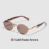 Ruiao  Fashion Oval Sunglasses for Women Luxury Designer Metal Frame UV400 Sun Protection Shades Brand New Arrival Eyewear
