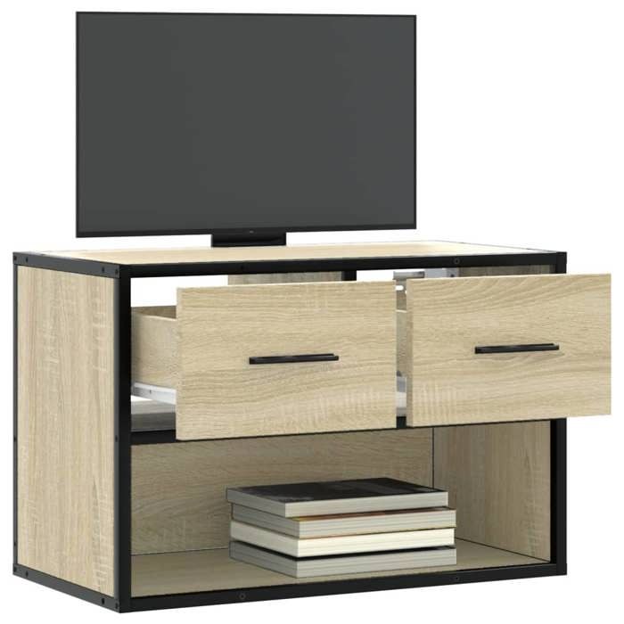 VidaXL TV Cabinet Sonoma Oak 60x31x39.5 Cm Engineered Wood and Metal, TV Stand, Media Cabinet, TV Console, HiFi Furniture, 848910