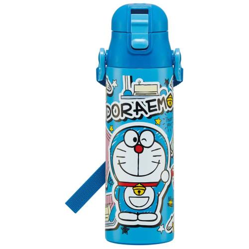 Skater Water Bottle, Doraemon Sticker, 580ml, Direct Drinking, Stainless Steel, Sports Bottle, SDC6N-A