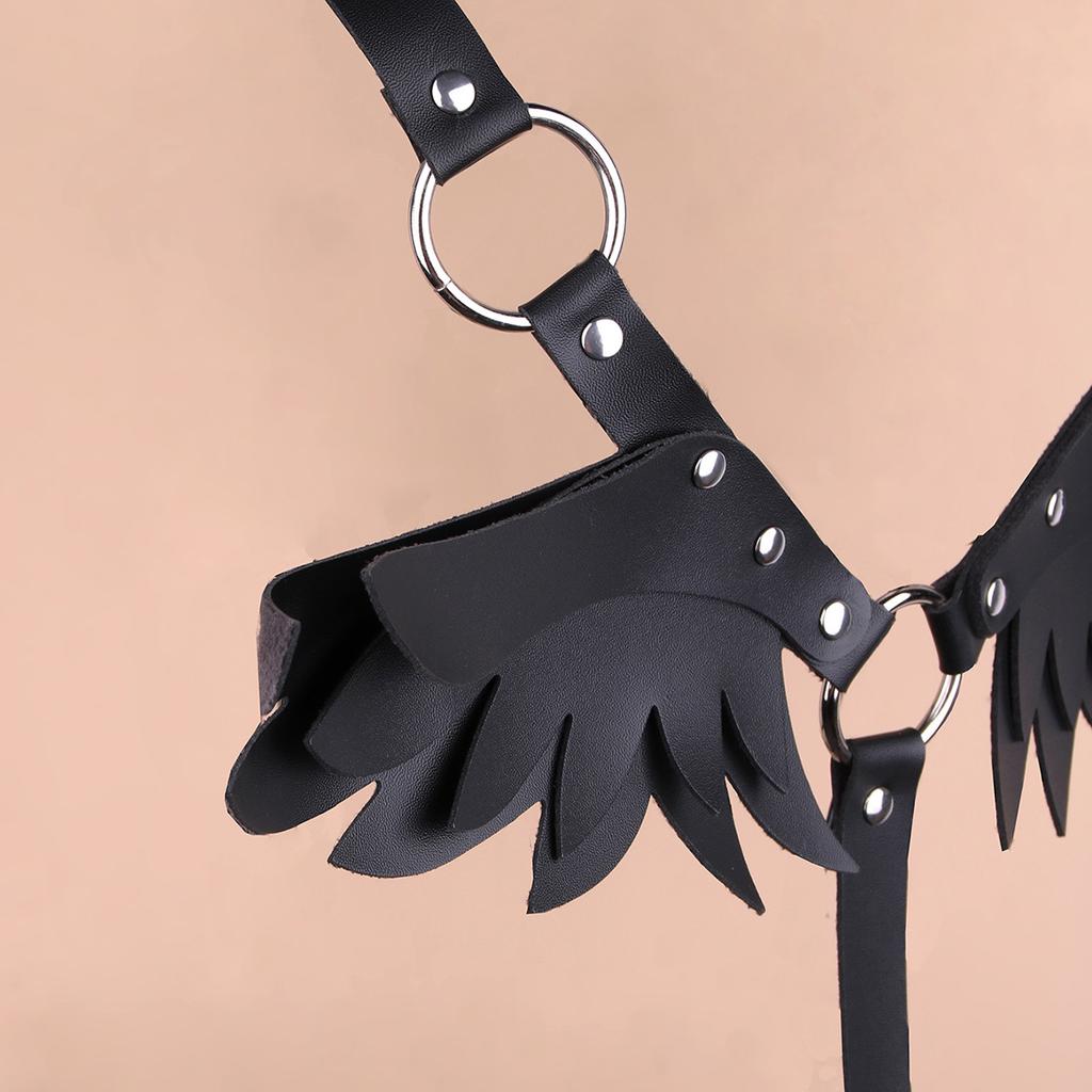 New Women's Angel Wings Chest Strap Cosplay Sexy Leather Punk Sexy Body Bonding Strap Dark