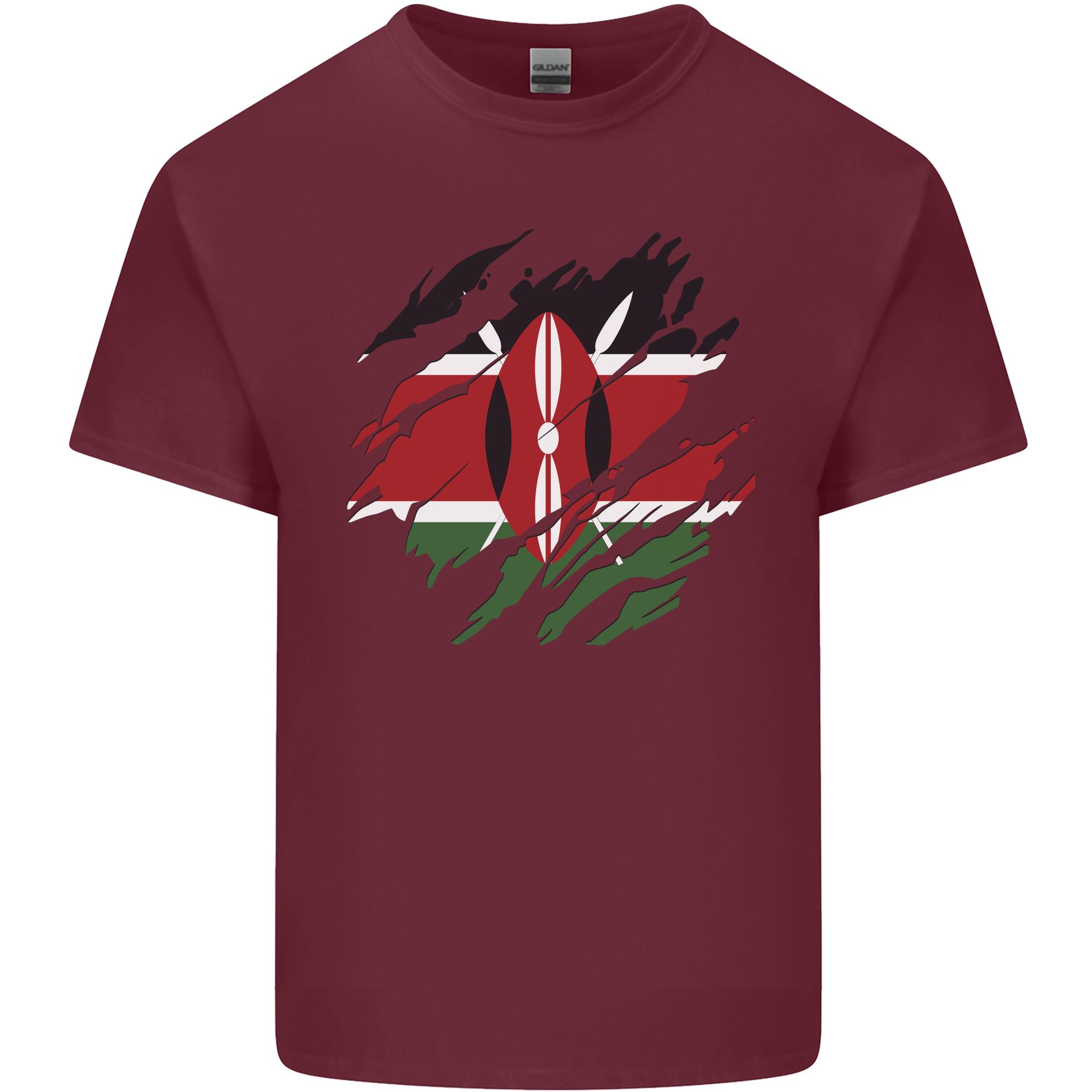 Torn Kenya Flag Kenyan Day Football Unisexs Light Cotton TShirt S