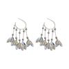 Super Fairy Pearl Fishtail Fringed Earrings, Premium Female Texture Metal Disc Earrings, 925 Silver Needle Jewelry.