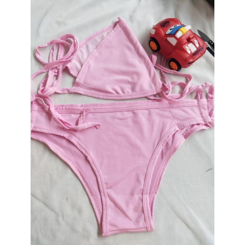 Swimsuit Bikini Swimsuit Sexy 1 Color Candy Color Bikini Swimsuit