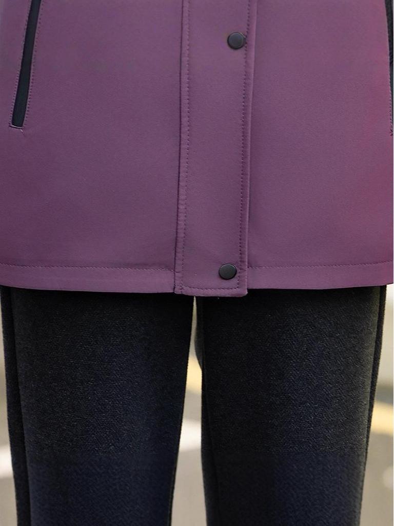 New Style Mom's Winter Detachable Cotton Jacket for Middle-Aged & Elderly Women - Thick Anti-Cold Parka Coat