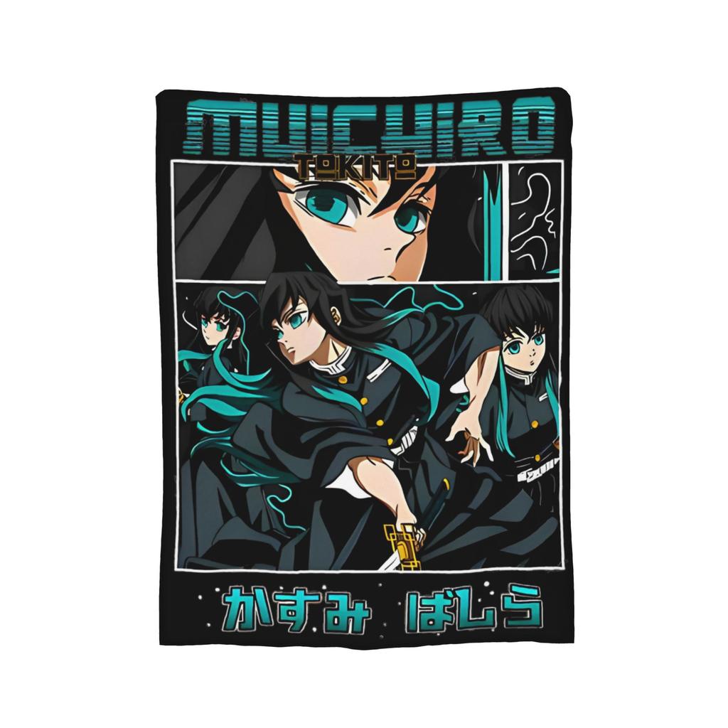 Muichiro Tokito  Blankets Fleece Awesome Breathable Throw Blanket for Bedding Lounge Autumn/Winter,