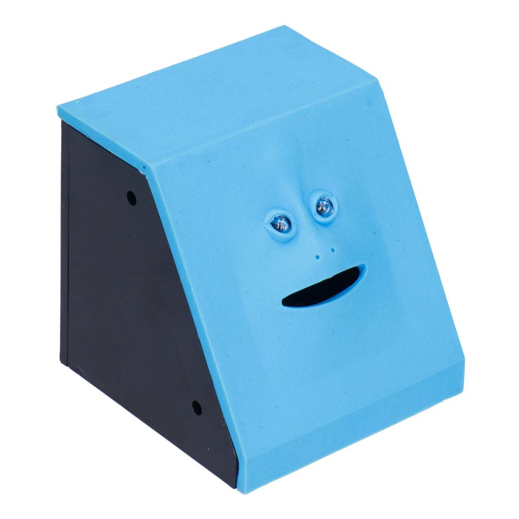 Kids Electronic Money Saving Bank Face Automatic Eating Coin Money Bank Box for ChildrenBlue