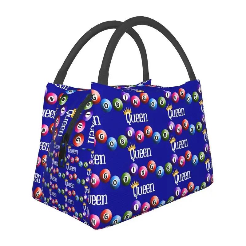 Bingo Queen Tragbare Lunchbox Damen Auslaufsicher Papierspiel Thermokühler Lebensmittel Isoliert Lunchtasche Reise Arbeit Picknick Behälter