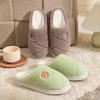 Alphabet cotton slippers autumn and winter velvet couple indoor home hair slippers cotton mop household