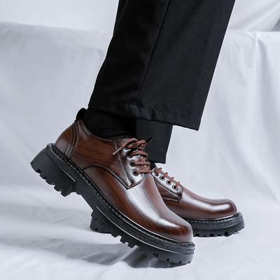 Mode Heißverkauf Lässige Business Herren Lederschuhe Mode Derby Britischer Stil Design Verkleidungsparty Schwarz Braun hochwertige Schuhe