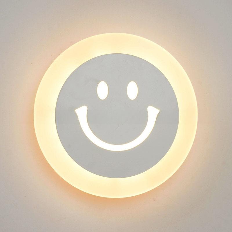 

1PC acrylic wall lamp led bedroom bedside lamp living room corridor aisle LED round lamp lighting warm light