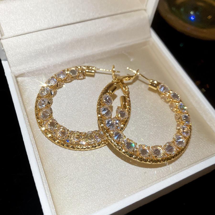 Geometric Double-layer Earrings, European and American Personality Trend Earrings, Casual Versatile Earrings, Niche