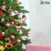 2D Flat 24pcs Christmas 2D Festive Nutcracker Tree Hanging Decorations, Holiday Party, Friends Gathering Yard, Room Decoration with Twine