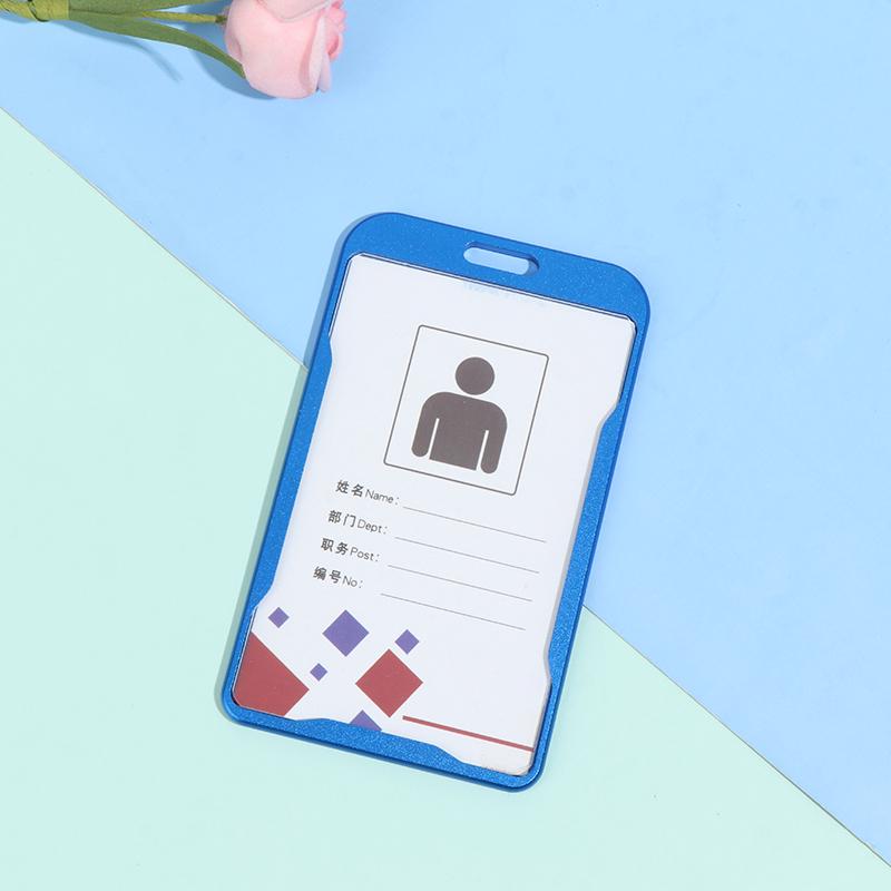 Metal Id Badge Card Holder Business Pass Tag Holder Office Supplies Card Holder