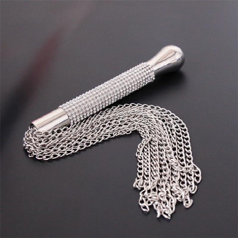 BDSM Handle Chain Whip Sex Toys For Women Couples Soft Iron Passion Spanking Paddle Iron Whips Slave Restraints Bondage