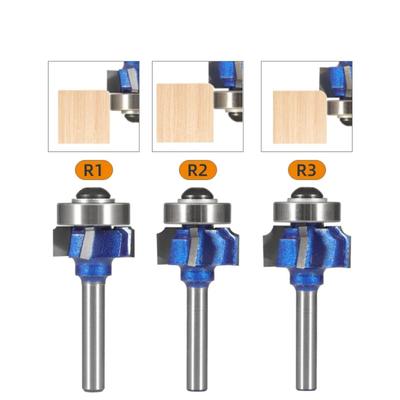 R1 R2 R3 Holzbearbeitung Fräser 6,35mm Schaft Klassische Cutter Bit Runde Router Bit Zimmerei