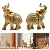 Elephant Statue Resin Desktop Ornament Animal Sculpture Decorative Figurine for Entrance Desk Office Centerpiece Living Room