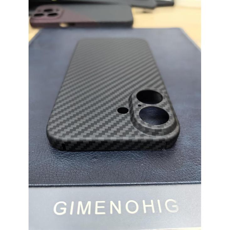 Ultra Thin and Lightweight Aramid Carbon Fiber Case for Apple iPhone 16 Plus Black