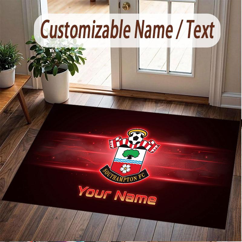 Custom Rug Southampton FC Pattern Print Name Text Soft Non‑Slip Floor Carpet for Home Indoor Decoration