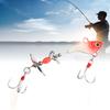 Sequin Luminous Simulation Artificial Fishing Lure Bait with Feather Rotation VIB Fish Shape