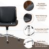 Desk Chair Computer Chair, Tilt Function, Height-Adjustable, Black + Silver