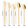 30Pcs/Set Stainless Steel Dinner Mirror Gold Dinnerware Set Knife Dessert Fork Spoon Cutlery Set Kitchen Flatware Silverware Set