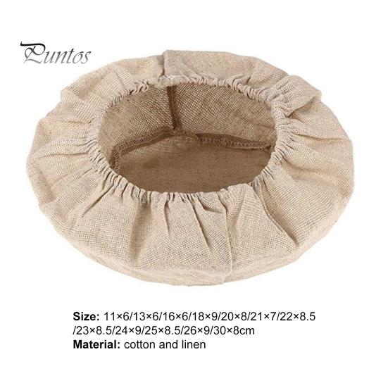 Bread Proofing Basket Cover Food Grade Super Soft Cotton Flax Round Bread Proofing Basket Cloth Liner for Home