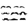 49Pcs Fake Mustaches selfs Adhesive Novelty Hairy Beard Costume Facials Hair for Christmas Party Supplies Decorations